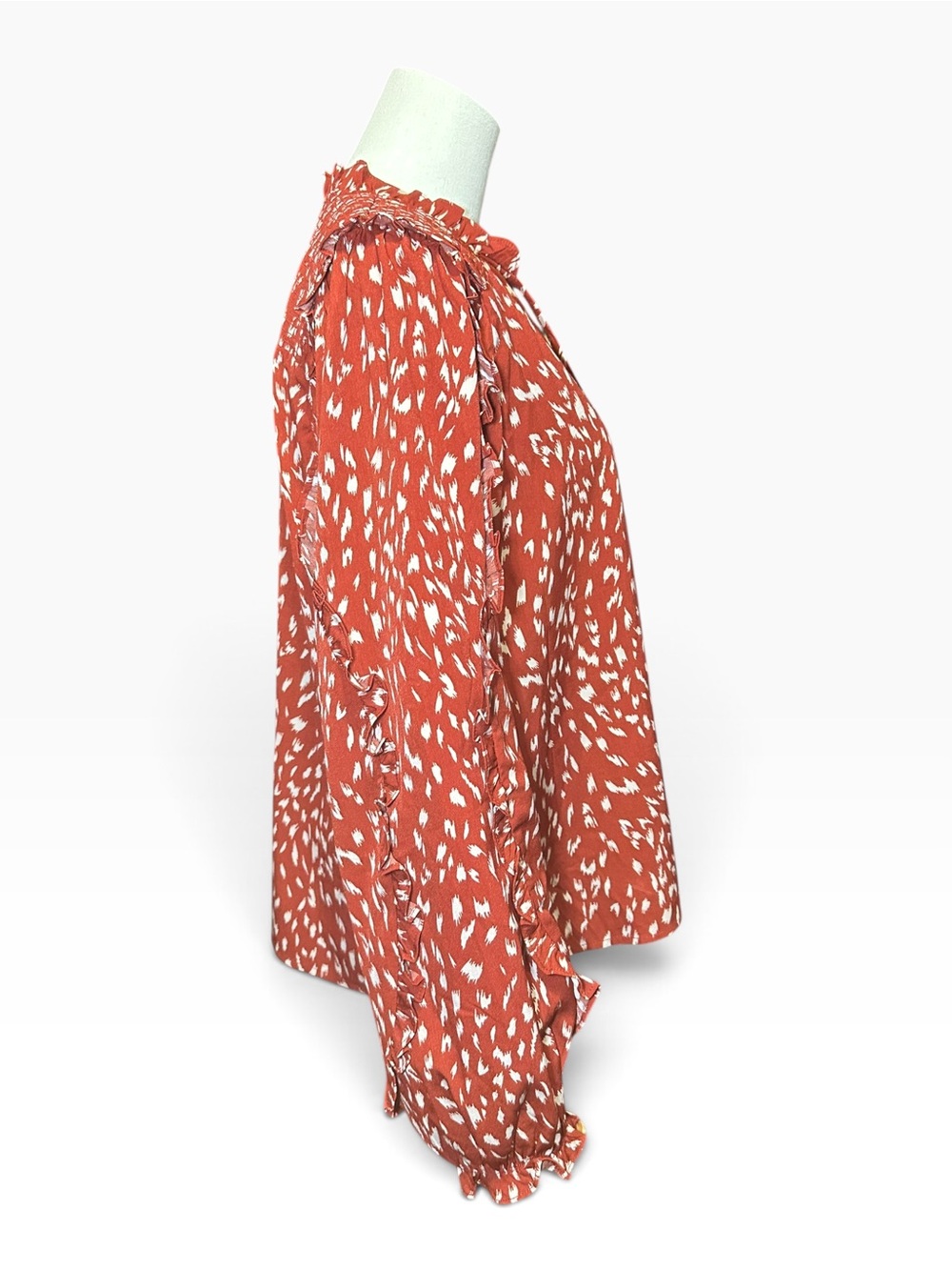 THML Ruffle Trim V-Neck Blouse - Picture 7 of 8